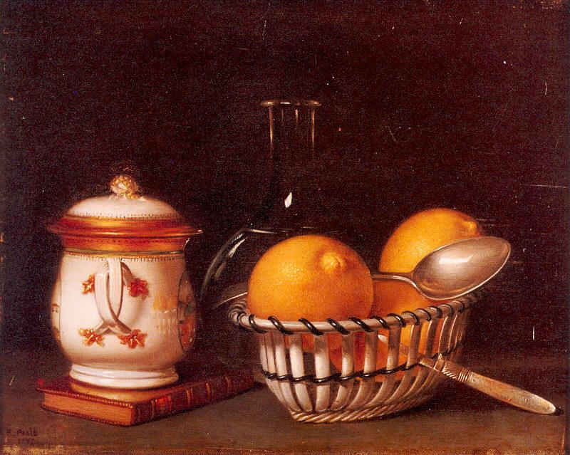 Peale, Raphaelle Lemons and Sugar oil painting picture